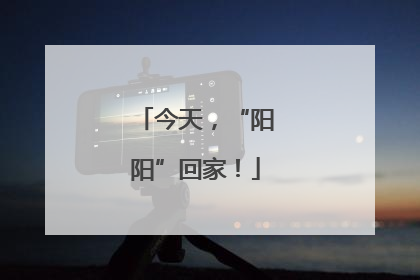 今天，“阳阳”回家！