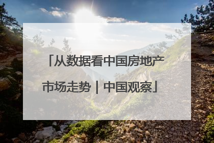 从数据看中国房地产市场走势｜中国观察