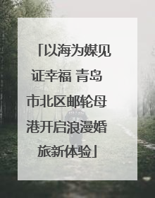以海为媒见证幸福 青岛市北区邮轮母港开启浪漫婚旅新体验