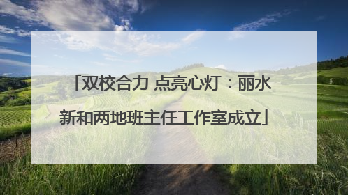 双校合力 点亮心灯：丽水新和两地班主任工作室成立