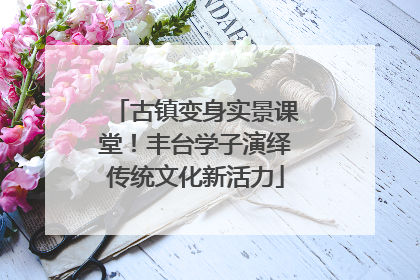 古镇变身实景课堂！丰台学子演绎传统文化新活力