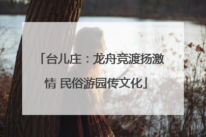 台儿庄：龙舟竞渡扬激情 民俗游园传文化
