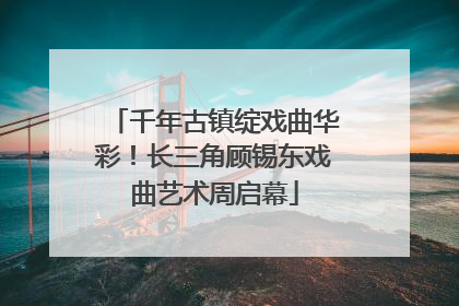 千年古镇绽戏曲华彩！长三角顾锡东戏曲艺术周启幕