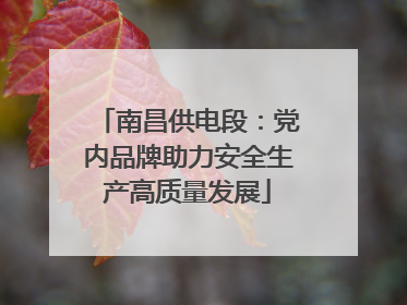 南昌供电段：党内品牌助力安全生产高质量发展