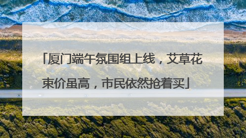厦门端午氛围组上线，艾草花束价虽高，市民依然抢着买
