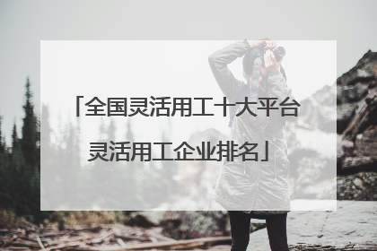 全国灵活用工十大平台 灵活用工企业排名