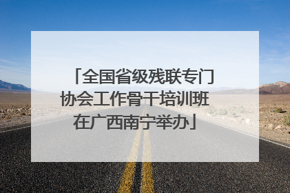全国省级残联专门协会工作骨干培训班在广西南宁举办