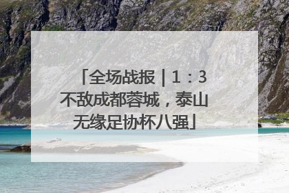 全场战报｜1：3不敌成都蓉城，泰山无缘足协杯八强