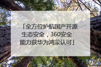 全方位护航国产开源生态安全，360安全能力获华为鸿蒙认可