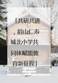 共研共进，眉山仁寿城北小学共同体赋能教育新征程