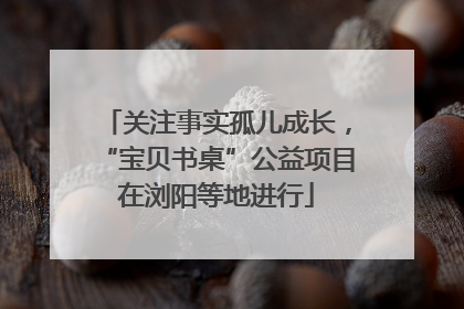 关注事实孤儿成长，“宝贝书桌”公益项目在浏阳等地进行
