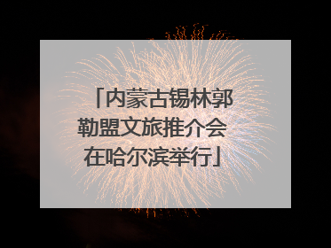 内蒙古锡林郭勒盟文旅推介会在哈尔滨举行