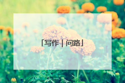 写作｜问路