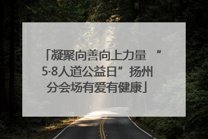 凝聚向善向上力量 “5·8人道公益日”扬州分会场有爱有健康