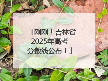 刚刚！吉林省2025年高考分数线公布！