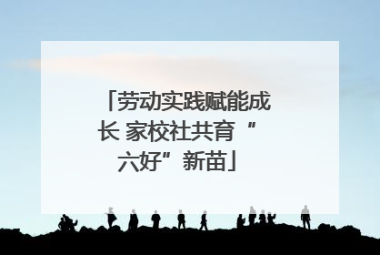 劳动实践赋能成长 家校社共育“六好”新苗
