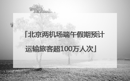 北京两机场端午假期预计运输旅客超100万人次