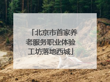 北京市首家养老服务职业体验工坊落地西城
