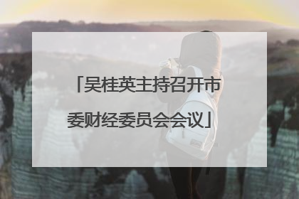 吴桂英主持召开市委财经委员会会议