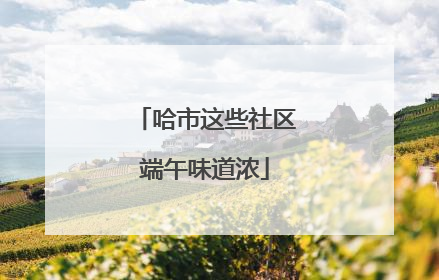 哈市这些社区端午味道浓