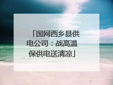 国网西乡县供电公司：战高温保供电送清凉