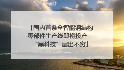 国内首条全智能钢结构零部件生产线即将投产 “黑科技”层出不穷