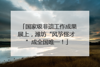 国家级非遗工作成果展上，潍坊“风筝怪才”成全国唯一！