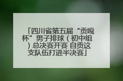 四川省第五届“贡嘎杯”男子排球（初中组）总决赛开赛 自贡这支队伍打进半决赛