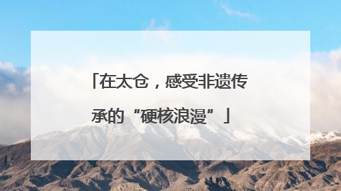 在太仓，感受非遗传承的“硬核浪漫”