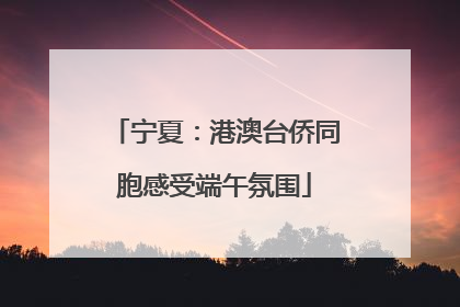 宁夏：港澳台侨同胞感受端午氛围