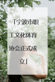 宁波市职工文化体育协会正式成立