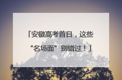 安徽高考首日，这些“名场面”别错过！