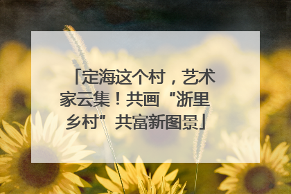 定海这个村，艺术家云集！共画“浙里乡村”共富新图景
