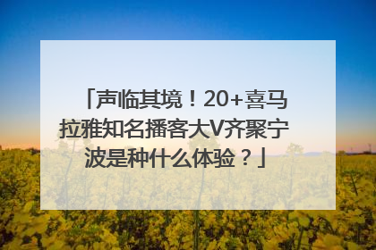 声临其境！20+喜马拉雅知名播客大V齐聚宁波是种什么体验？