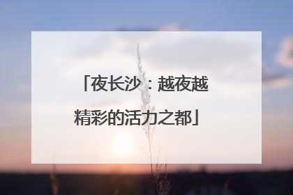 夜长沙：越夜越精彩的活力之都
