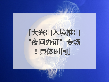 大兴出入境推出“夜间办证”专场！具体时间