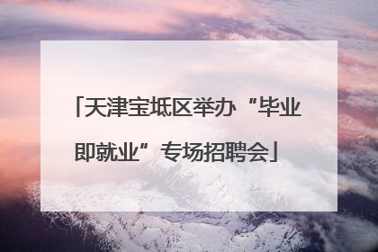 天津宝坻区举办“毕业即就业”专场招聘会