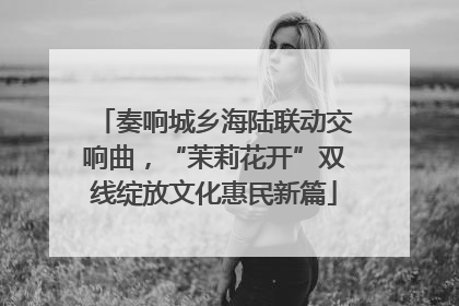 奏响城乡海陆联动交响曲，“茉莉花开”双线绽放文化惠民新篇