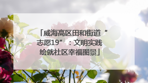 威海高区田和街道“志愿19”：文明实践绘就社区幸福图景