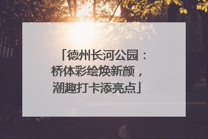 德州长河公园：桥体彩绘焕新颜，潮趣打卡添亮点