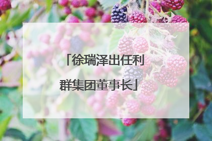 徐瑞泽出任利群集团董事长