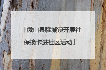 微山县驩城镇开展社保换卡进社区活动