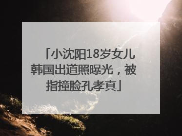 小沈阳18岁女儿韩国出道照曝光，被指撞脸孔孝真