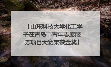 山东科技大学化工学子在青岛市青年志愿服务项目大赛荣获金奖