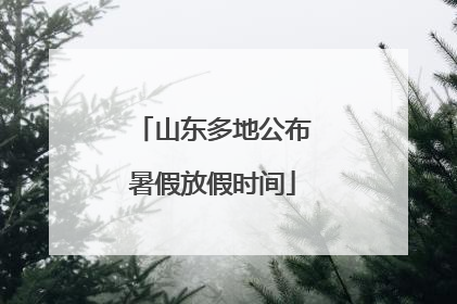 山东多地公布暑假放假时间