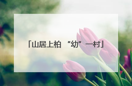 山居上柏 “幼”一村