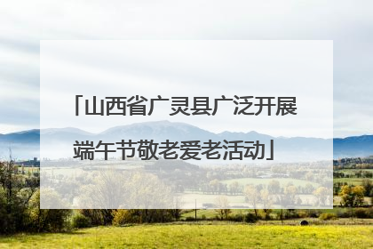 山西省广灵县广泛开展端午节敬老爱老活动
