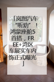 岚图汽车“听劝”！鸿蒙座舱5首搭，FREE+湾区车展实车内饰正式曝光