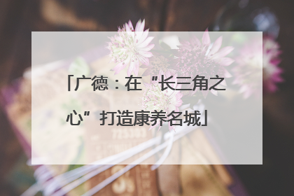 广德：在“长三角之心”打造康养名城