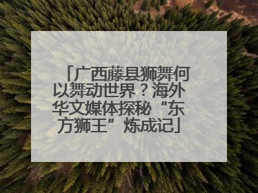 广西藤县狮舞何以舞动世界？海外华文媒体探秘“东方狮王”炼成记